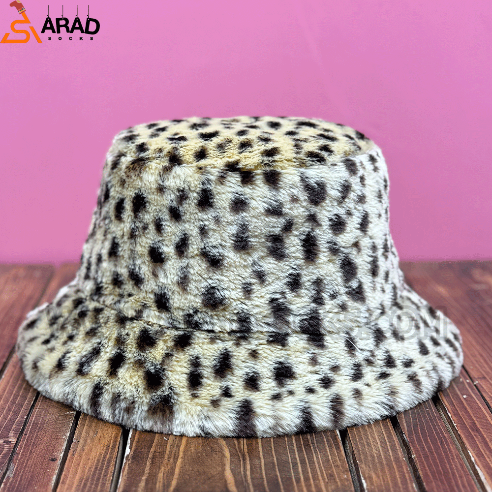 کلاه باکت پشمی پلنگی کلاه باکت پشمی پلنگی