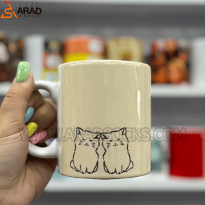 ماگ سرامیکی دو گربه