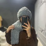 شال و کلاه کله قندی طوسی