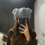 کلاه برت گوش دار طوسی
