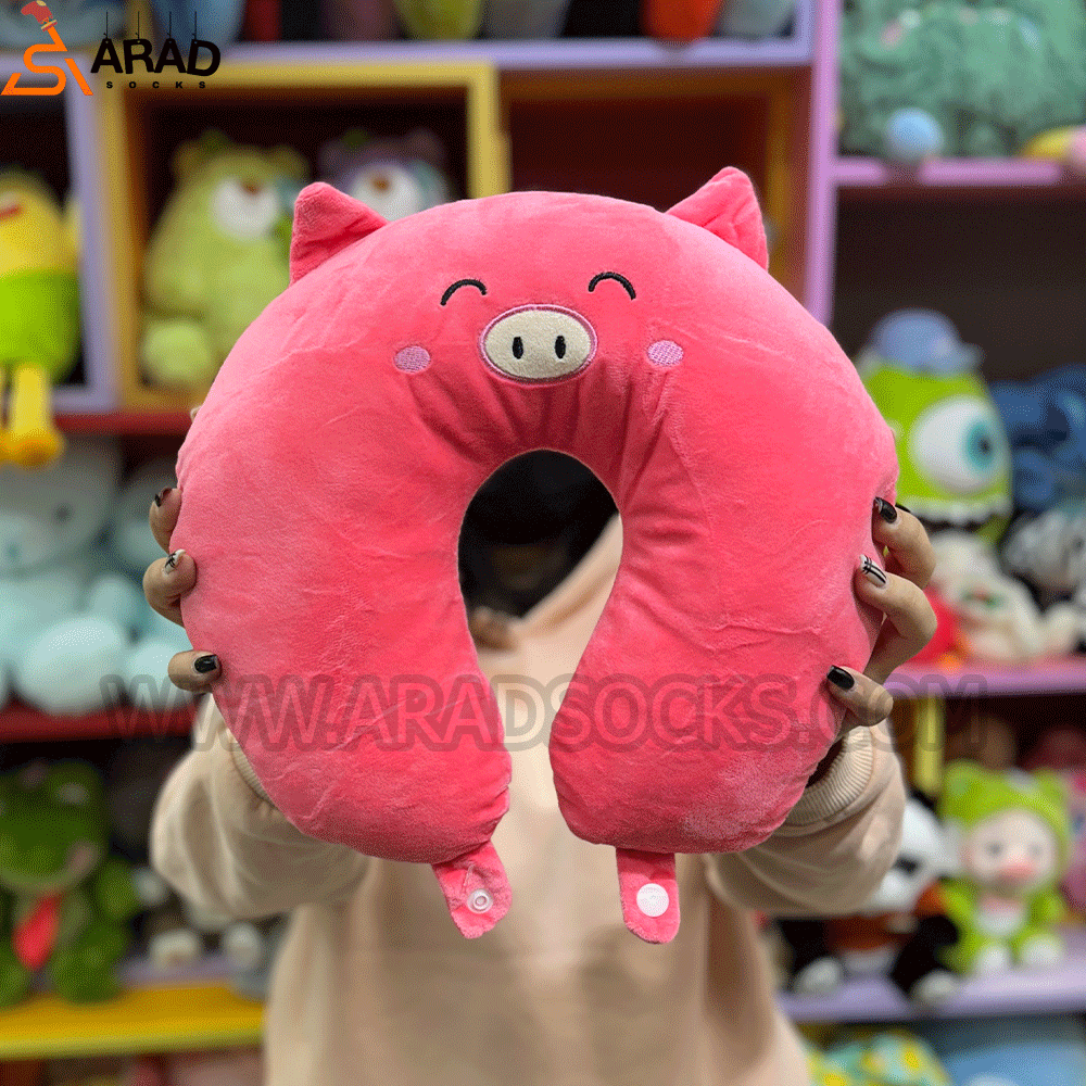 عروسک بالش گردنی وارداتی خوک عروسک بالش گردنی وارداتی خوک