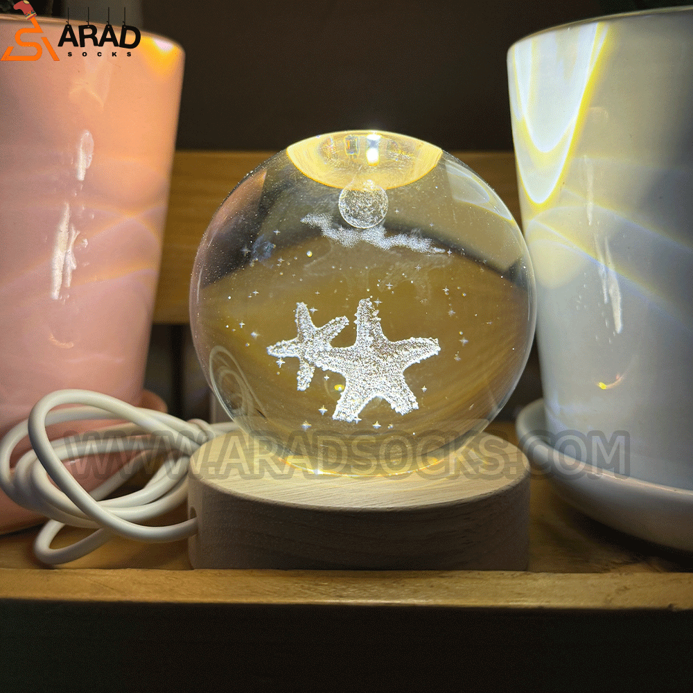 گوی کریستال ستاره دریایی سایز3 گوی کریستال ستاره دریایی سایز3