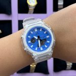 ساعت جی شاک شفاف آبی