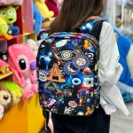 کوله مخمل طرح دار