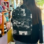 کوله مخمل طرح دار مشکی