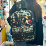 کوله مخمل طرح دار