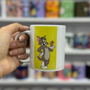 ماگ سرامیکی تام و جری زمینه زرد