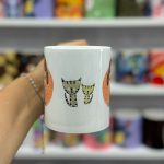 ماگ سرامیکی دختر و گربه