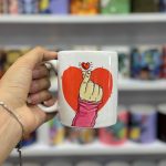 ماگ سرامیکی قلب انگشتی