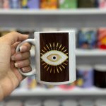 ماگ سرامیکی چشم نظر طلایی