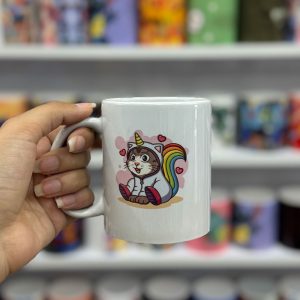 ماگ سرامیکی گربه لباس یونیکورن