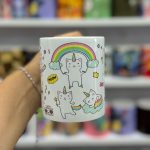 ماگ سرامیکی یونیکورن رنگین کمانی