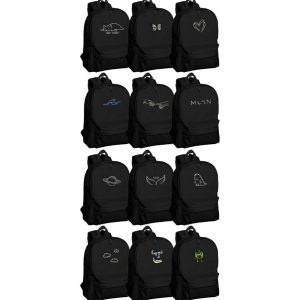 کوله پشتی مشکی بیسیک کتان