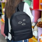 کوله پشتی مشکی بیسیک کتان