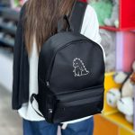 کوله پشتی مشکی بیسیک کتان