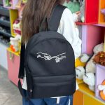 کوله پشتی مشکی بیسیک کتان