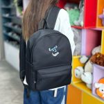 کوله پشتی مشکی بیسیک کتان