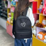 کوله پشتی مشکی بیسیک کتان