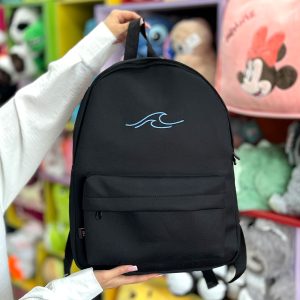 کوله پشتی مشکی بیسیک کتان