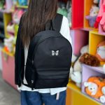 کوله پشتی مشکی بیسیک کتان