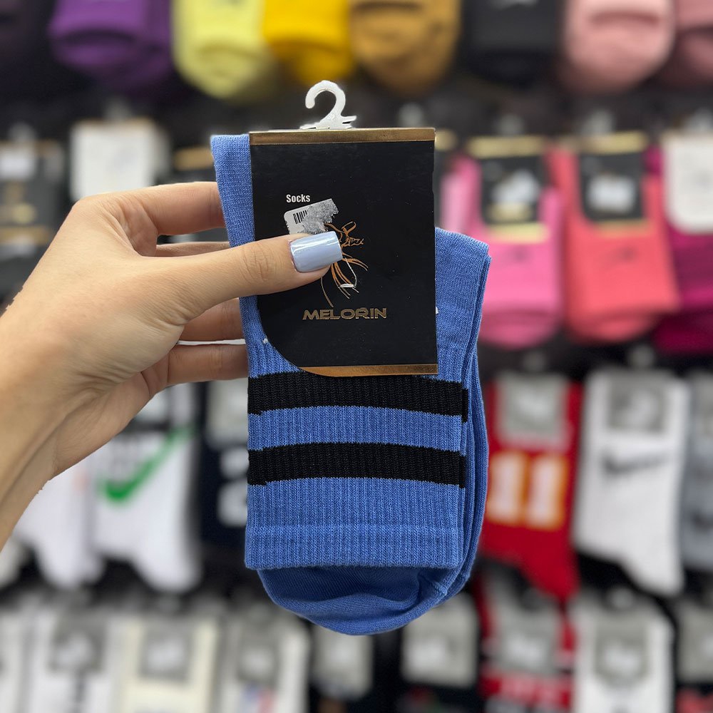 جوراب ساقدار دو خط