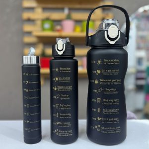 قمقمه سه قلو مشکی