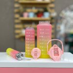 قمقمه سه قلو صورتی روشن - Image 2