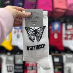 جوراب ساقدار اسپرت طرح نوشته