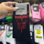 جوراب ساقدار طرح نوشته