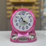 ساعت عقربه ای رومیزی صورتی