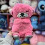 عروسک تپنده نفس کش خرس صورتی