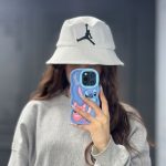 کلاه باکت کتان طرح جردن سفید