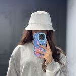 کلاه باکت کتان ساده سفید