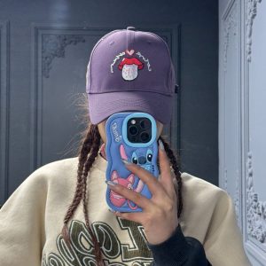 کلاه بیسبالی طرح دار بنفش