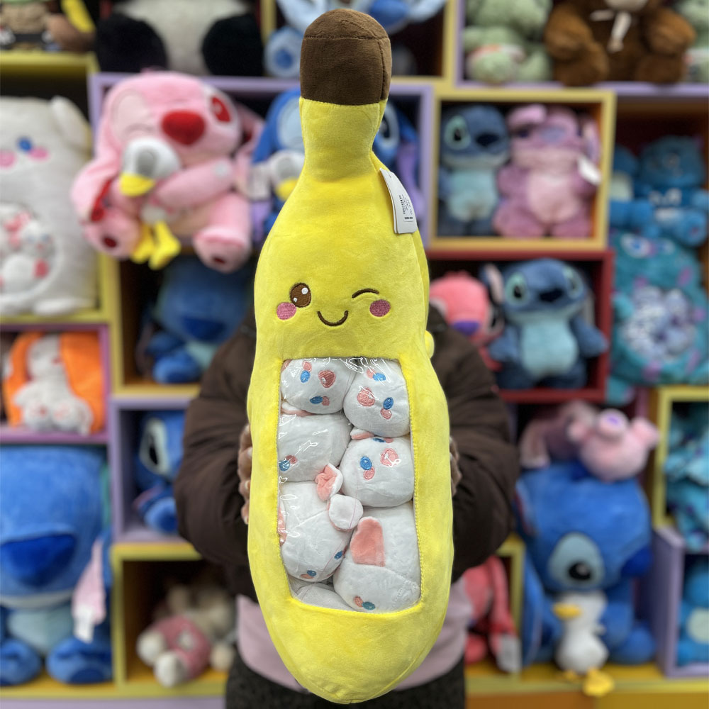 موز-بچه-دار عروسک موز بالشتی بچه دار - Image 1