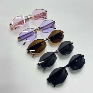 عینک دودی MIU MIU شش ضلعی