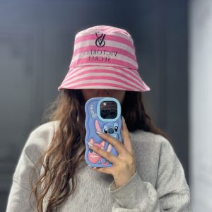 کلاه باکت مخمل طرح ویکتوریا سکرت