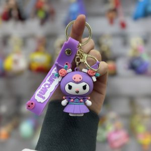 جاکلیدی سیلیکونی اورجینال طرح کرومی بنفش