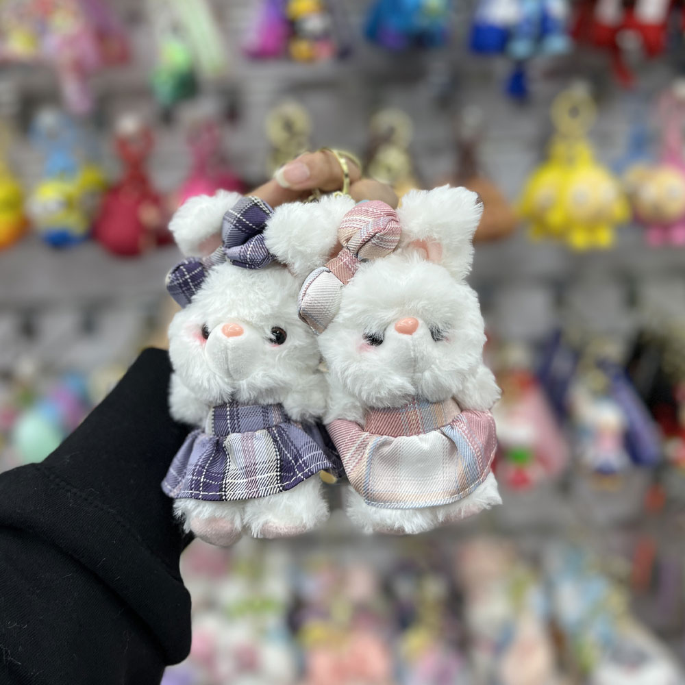 جاکلیدی-خرگوش-لباس-چهارخونه جاکلیدی خرگوش لباس چهارخانه - Image 1