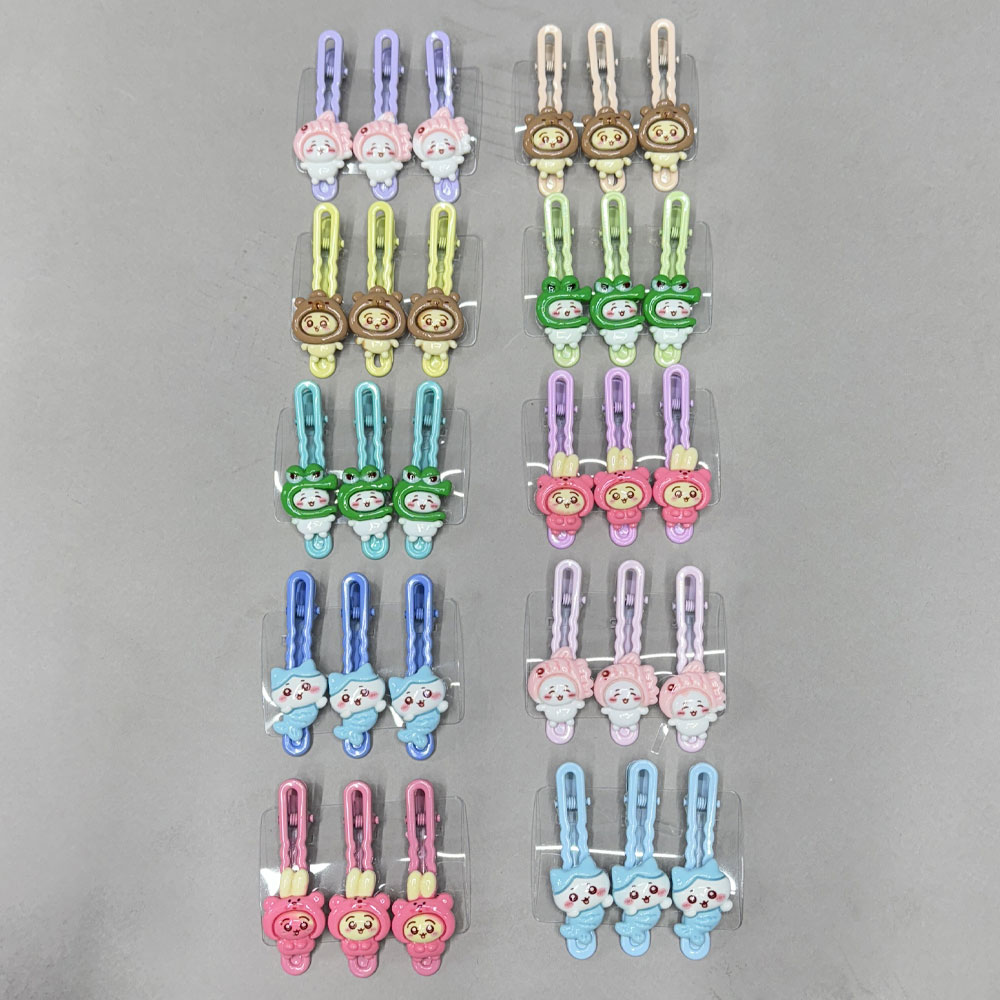 گیره-مو-انبری-سه-تایی-حیوانات-لباسدار گیره مو انبری طرح حیوانات لباس دار - Image 1