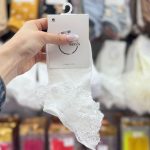 جوراب توری شکوفه دار ریز