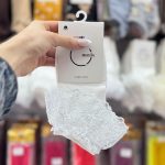 جوراب توری گل دار