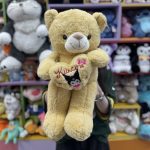 عروسک خرس قلبی کرومی - Image 2