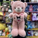 عروسک خرس قلبی کرومی - Image 3