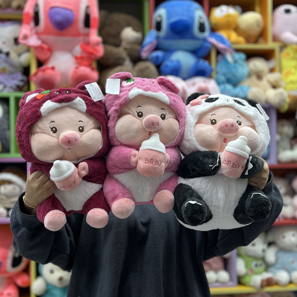 عروطمسی عروسک پتو بالشتی خوک - Image 1