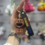 جاکلیدی سیلیکونی سگ قهوه ای