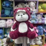 عروسک پتو بالشتی طرح خرس لباس لاتسو