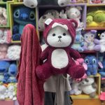 عروسک پتو بالشتی طرح خرس لباس لاتسو - Image 2