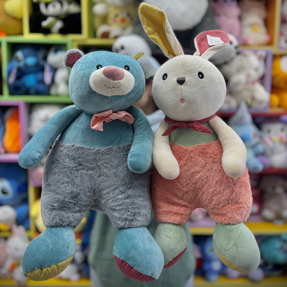 عروسک-پتوبالشتی-شلوار-دار عروسک پتو بالشتی خرس وخرگوش - Image 1