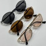 عینک دودی miu miu بیضی فلزی